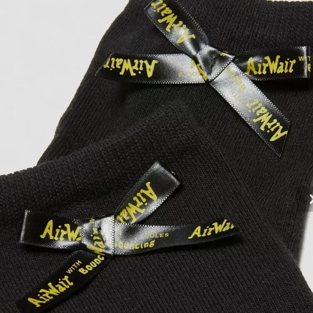Dr.Martens Black Ankle Bow Organic Cotton Blend Socks